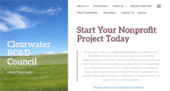 Desktop Screenshot of clearwaterrcd.org